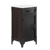 Clover 18" Bathroom Vanity in White black