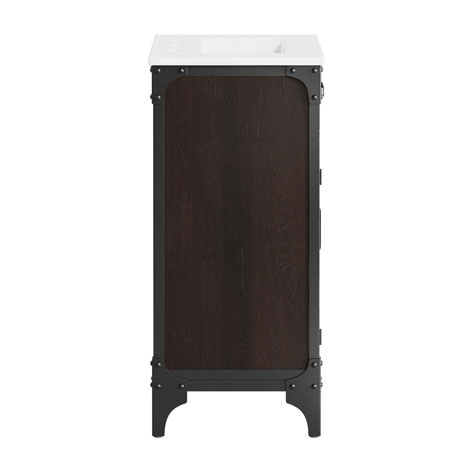 Clover 18" Bathroom Vanity in White black