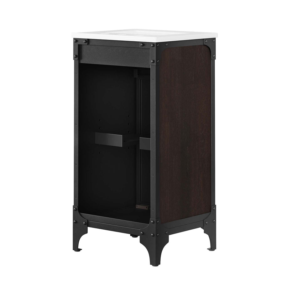 Clover 18" Bathroom Vanity in White black