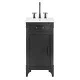Clover 18" Bathroom Vanity in White black