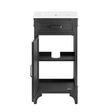 Clover 18" Bathroom Vanity in White black