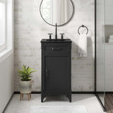Clover 18" Bathroom Vanity in Black Black