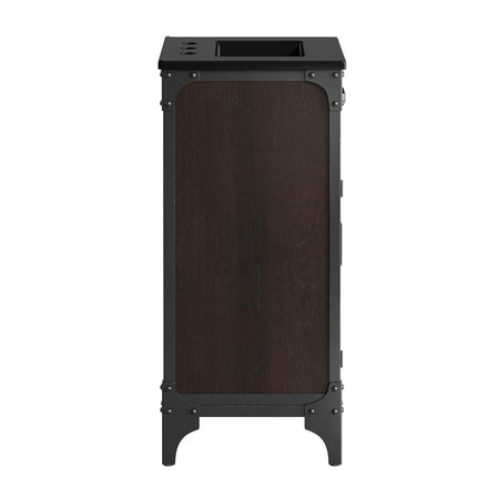 Steamforge 18" Bathroom Vanity in Black Black