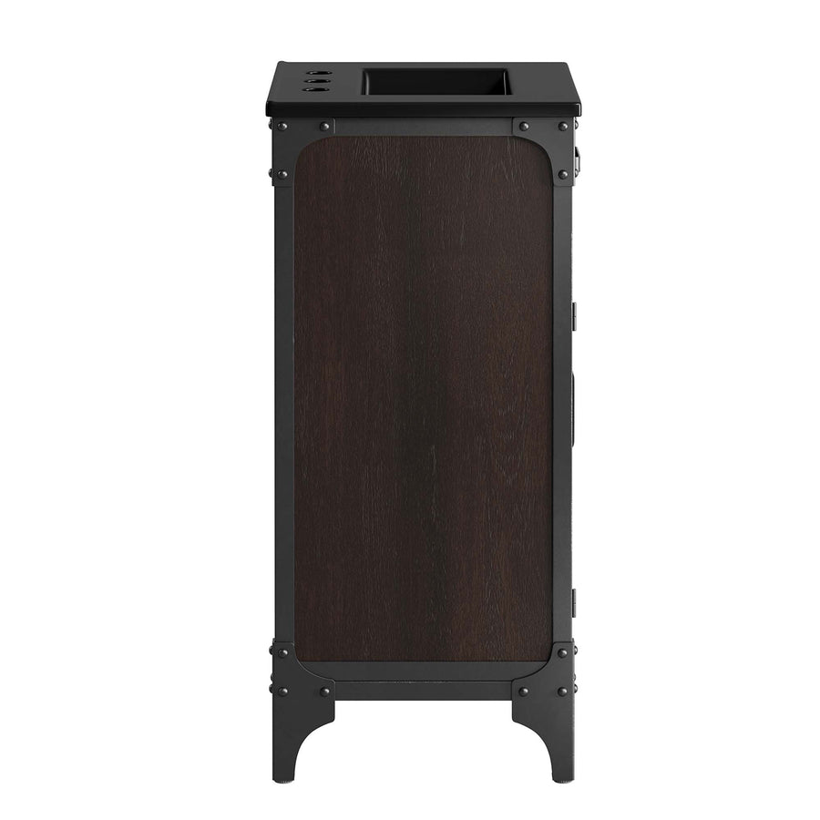 Clover 18" Bathroom Vanity in Black Black