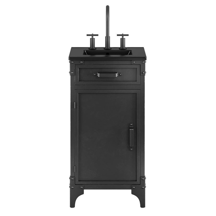Clover 18" Bathroom Vanity in Black Black