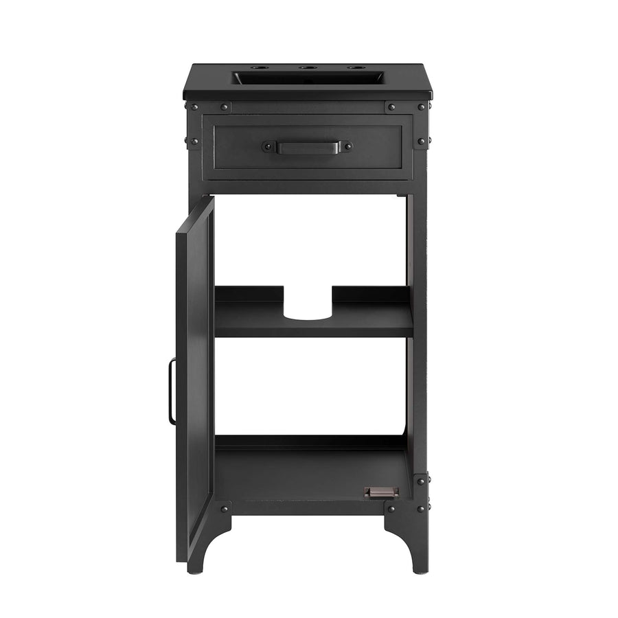 Clover 18" Bathroom Vanity in Black Black