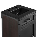 Clover 18" Bathroom Vanity in Black Black
