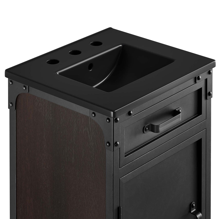 Clover 18" Bathroom Vanity in Black Black