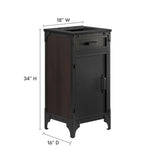 Clover 18" Bathroom Vanity in Black Black