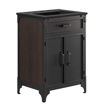 Steamforge 24" Bathroom Vanity in Black Black