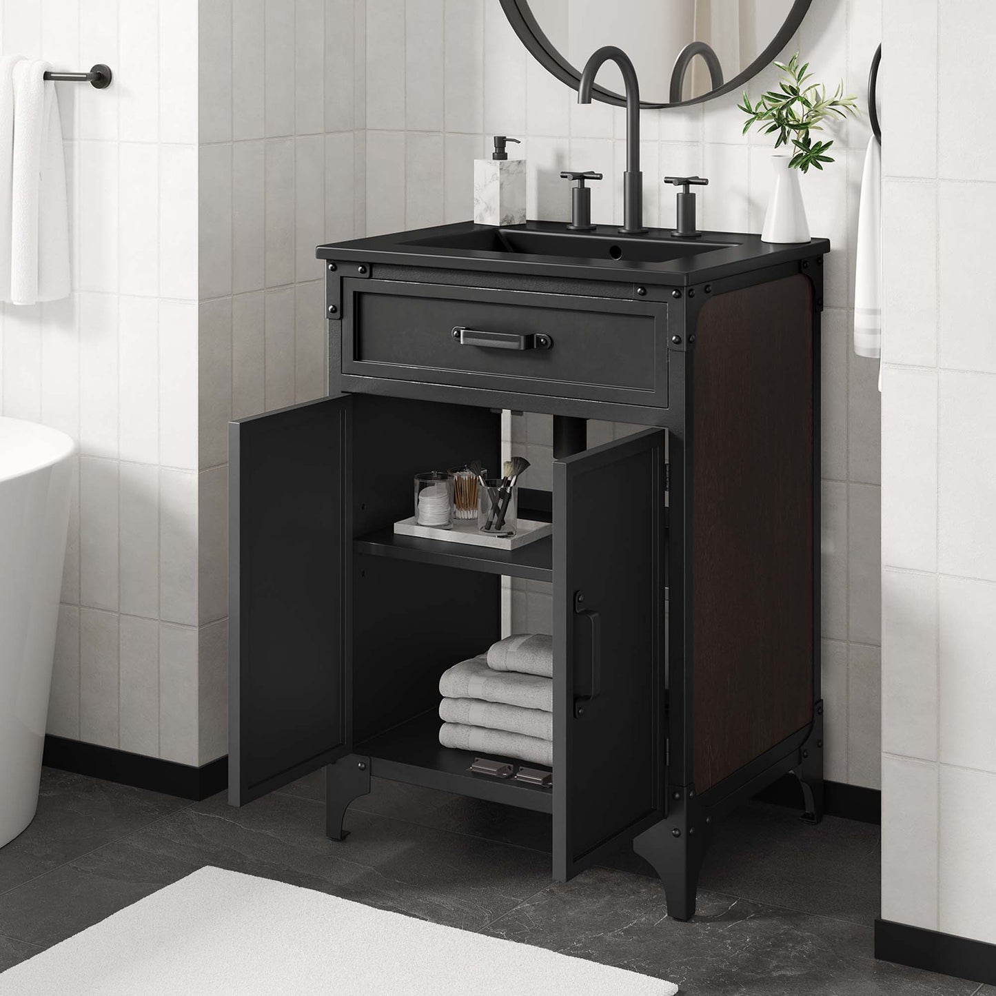 Steamforge 24" Bathroom Vanity by Furniture For America