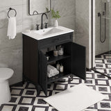 Clover 30" Bathroom Vanity in White Black