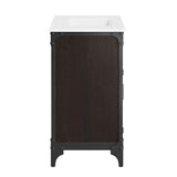 Clover 30" Bathroom Vanity in White Black