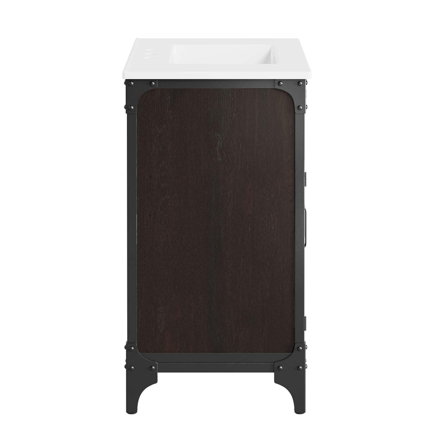 Clover 30" Bathroom Vanity in White Black