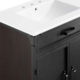 Clover 30" Bathroom Vanity in White Black