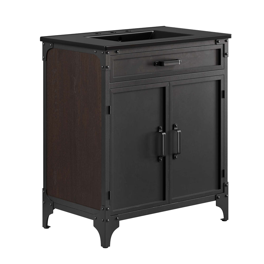 Clover 30" Bathroom Vanity in Black Black