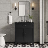 Clover 30" Bathroom Vanity in Black Black