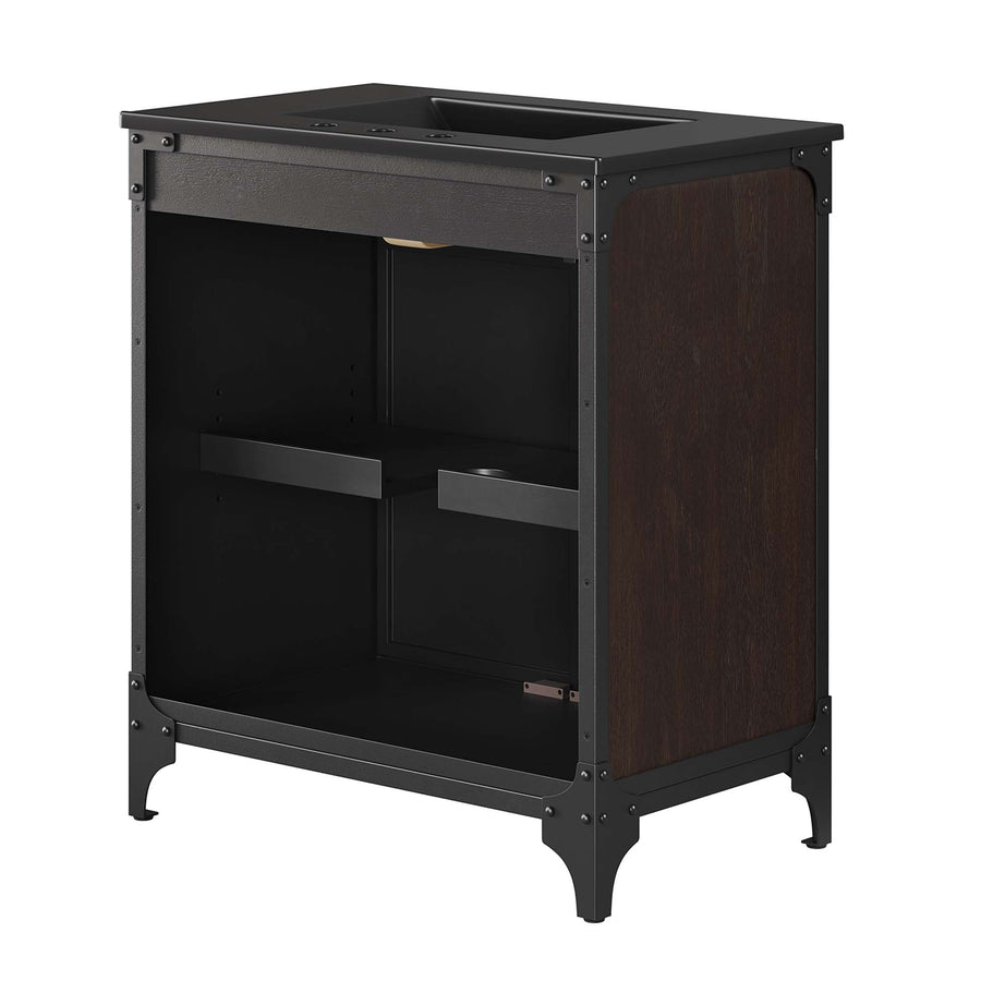 Clover 30" Bathroom Vanity in Black Black