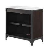 Clover 36" Bathroom Vanity in White Black