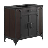 Clover 36" Bathroom Vanity in Black Black
