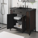 Clover 36" Bathroom Vanity in Black Black