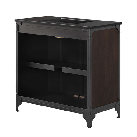 Steamforge 36" Bathroom Vanity in Black Black