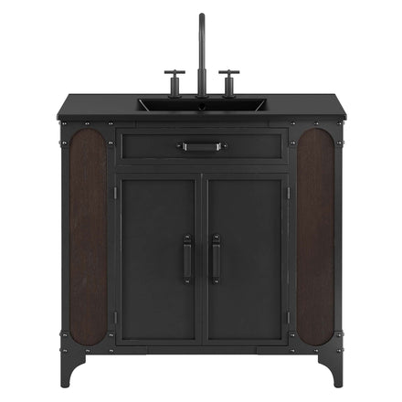 Steamforge 36" Bathroom Vanity in Black Black