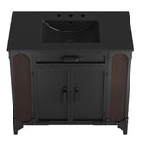 Clover 36" Bathroom Vanity in Black Black