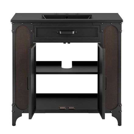 Steamforge 36" Bathroom Vanity in Black Black