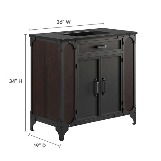 Steamforge 36" Bathroom Vanity by Furniture For America