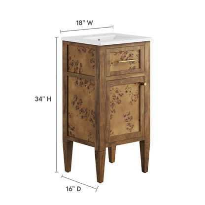 Elysian 18" Wood Bathroom Vanity by Furniture For America