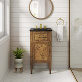 Onyx 18" Wood Bathroom Vanity in Black Brown