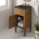 Onyx 18" Wood Bathroom Vanity in Black Brown
