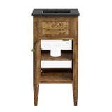 Onyx 18" Wood Bathroom Vanity in Black Brown