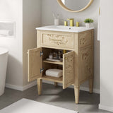 Onyx 24" Wood Bathroom Vanity in White Burl