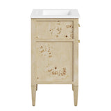 Onyx 24" Wood Bathroom Vanity in White Burl