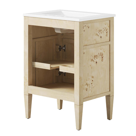 Elysian 24" Wood Bathroom Vanity in White Burl
