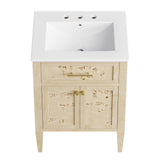 Onyx 24" Wood Bathroom Vanity in White Burl