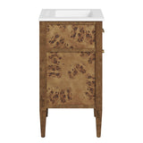 Onyx 24" Wood Bathroom Vanity in White Brown