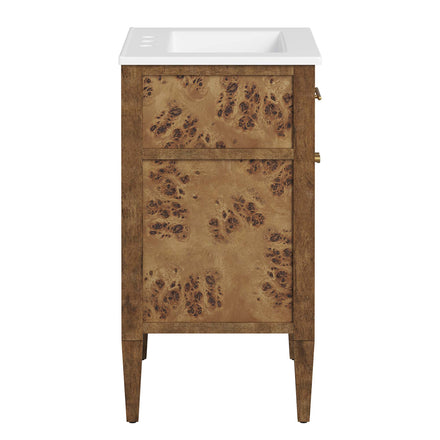 Elysian 24" Wood Bathroom Vanity in White Brown