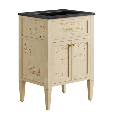 Elysian 24" Wood Bathroom Vanity in Black Burl