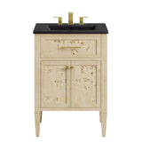 Onyx 24" Wood Bathroom Vanity in Black Burl