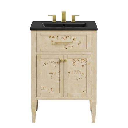 Elysian 24" Wood Bathroom Vanity in Black Burl