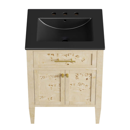 Elysian 24" Wood Bathroom Vanity in Black Burl