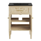 Onyx 24" Wood Bathroom Vanity in Black Burl
