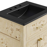 Onyx 24" Wood Bathroom Vanity in Black Burl