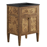 Onyx 24" Wood Bathroom Vanity in Black Brown