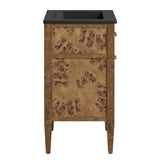 Onyx 24" Wood Bathroom Vanity in Black Brown