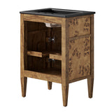 Onyx 24" Wood Bathroom Vanity in Black Brown