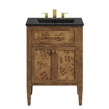 Onyx 24" Wood Bathroom Vanity in Black Brown
